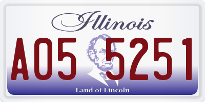 IL license plate A055251