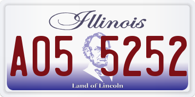IL license plate A055252