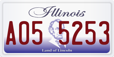 IL license plate A055253