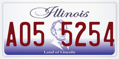 IL license plate A055254