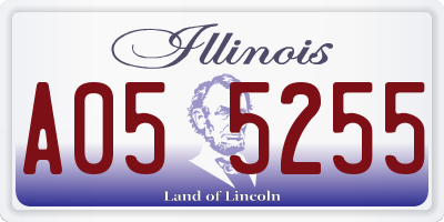 IL license plate A055255