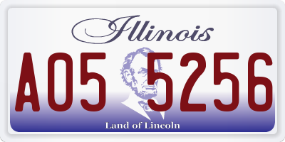 IL license plate A055256