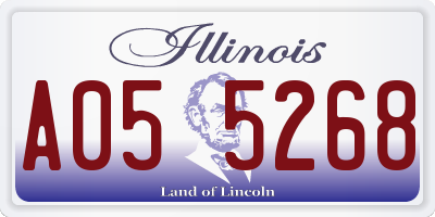 IL license plate A055268