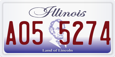 IL license plate A055274