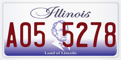 IL license plate A055278