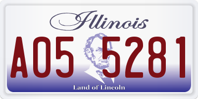 IL license plate A055281