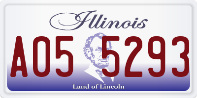 IL license plate A055293