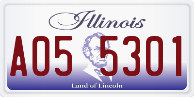 IL license plate A055301