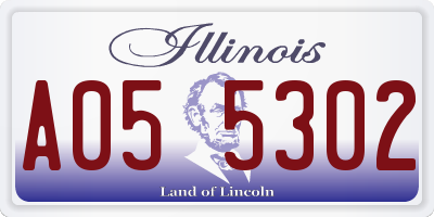 IL license plate A055302