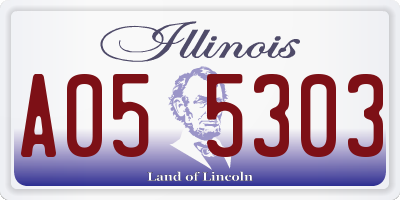 IL license plate A055303