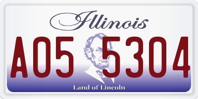 IL license plate A055304