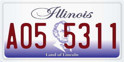 IL license plate A055311