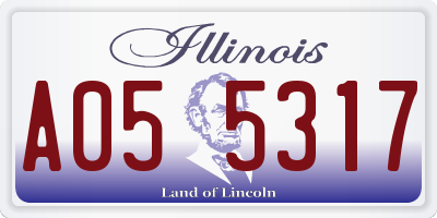 IL license plate A055317
