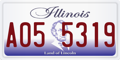 IL license plate A055319