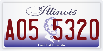 IL license plate A055320