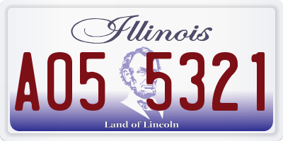 IL license plate A055321