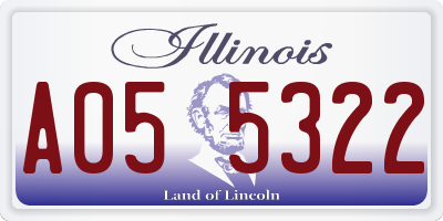 IL license plate A055322