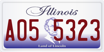 IL license plate A055323