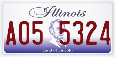 IL license plate A055324