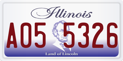IL license plate A055326