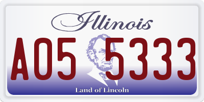 IL license plate A055333