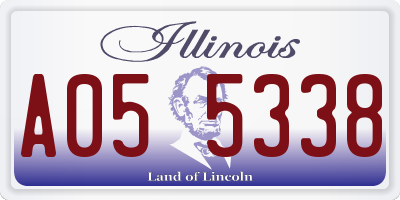 IL license plate A055338