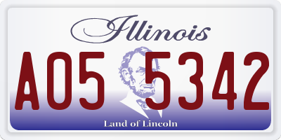 IL license plate A055342