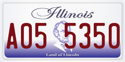 IL license plate A055350