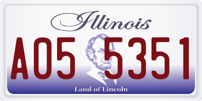 IL license plate A055351