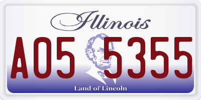 IL license plate A055355
