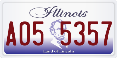 IL license plate A055357