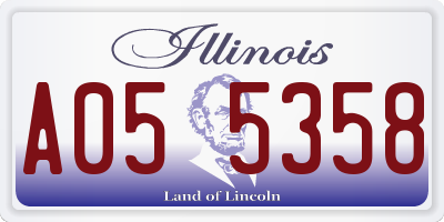 IL license plate A055358