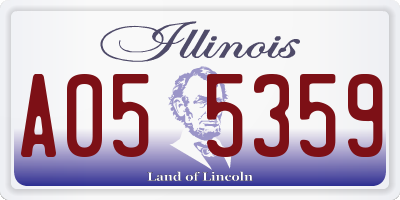 IL license plate A055359