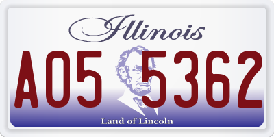 IL license plate A055362