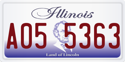 IL license plate A055363