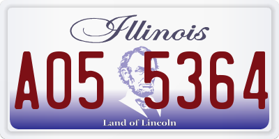 IL license plate A055364