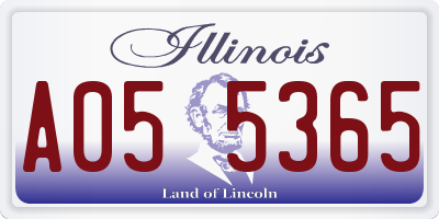 IL license plate A055365
