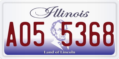 IL license plate A055368