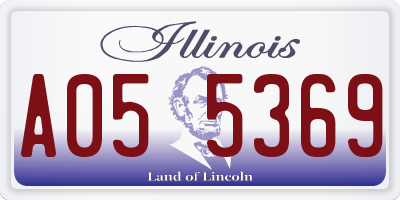 IL license plate A055369