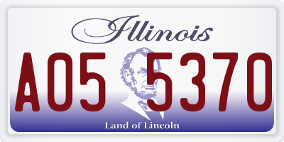 IL license plate A055370