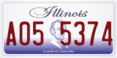 IL license plate A055374