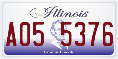 IL license plate A055376