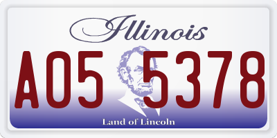 IL license plate A055378