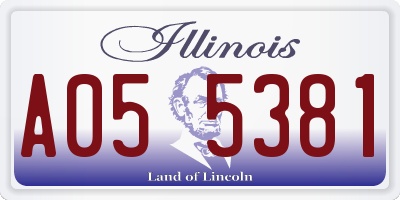 IL license plate A055381