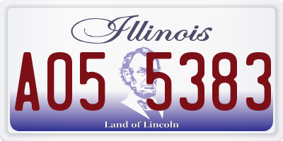 IL license plate A055383