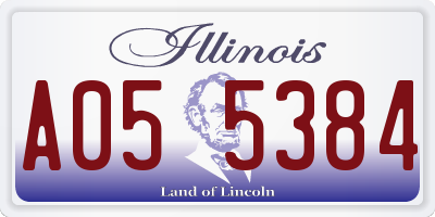 IL license plate A055384
