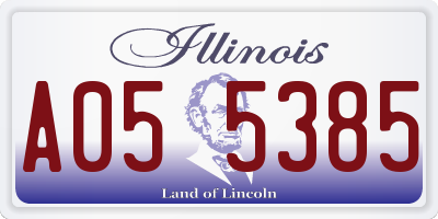 IL license plate A055385