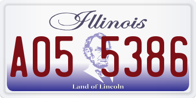 IL license plate A055386