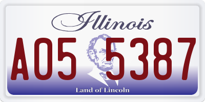 IL license plate A055387
