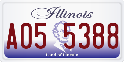 IL license plate A055388